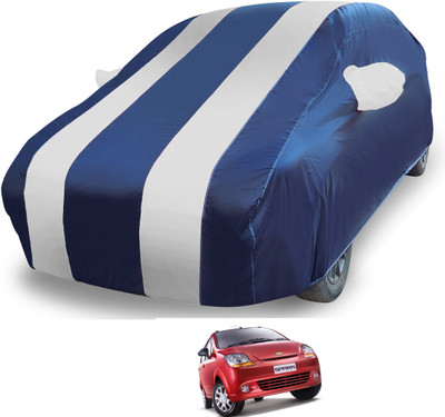 MOCKHE Car Cover For Chevrolet Spark (With Mirror Pockets)(Silver)