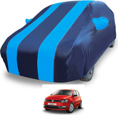 MOCKHE Car Cover For Volkswagen Polo GT (With Mirror Pockets)(Blue)
