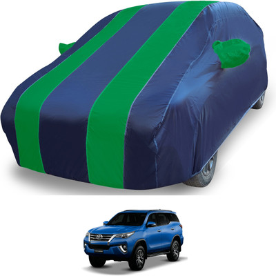 MOCKHE Car Cover For Toyota Fortuner (With Mirror Pockets)(Blue)
