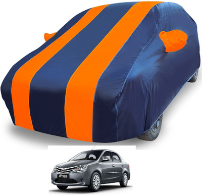 MOCKHE Car Cover For Toyota Etios (With Mirror Pockets)(Orange)