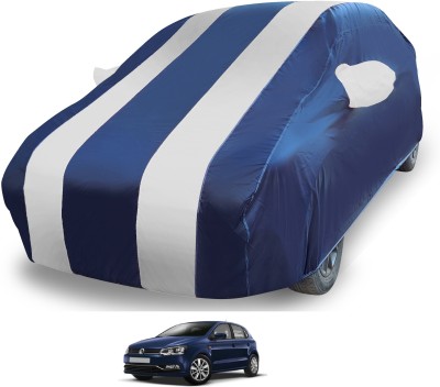 MOCKHE Car Cover For Volkswagen Polo (With Mirror Pockets)(Silver)