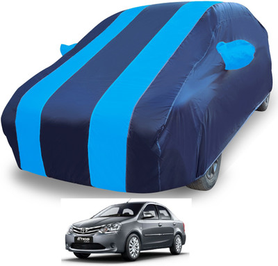 MOCKHE Car Cover For Toyota Etios (With Mirror Pockets)(Blue)