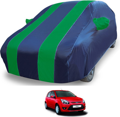 MOCKHE Car Cover For Ford Figo (With Mirror Pockets)(Blue)