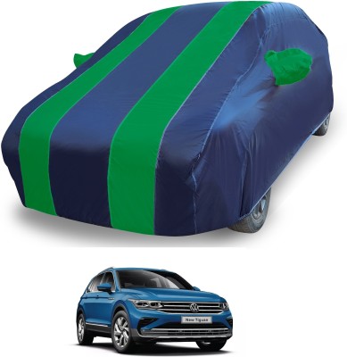 MOCKHE Car Cover For Volkswagen Tiguan (With Mirror Pockets)(Blue)