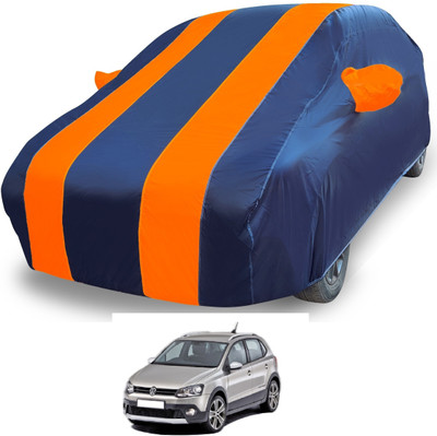 Euro Care Car Cover For Volkswagen Polo Cross (With Mirror Pockets)(Orange)