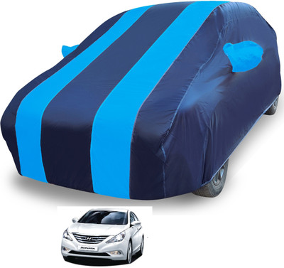 MOCKHE Car Cover For Hyundai Sonata (With Mirror Pockets)(Blue)