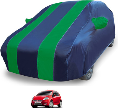 MOCKHE Car Cover For Fiat Punto (With Mirror Pockets)(Blue)