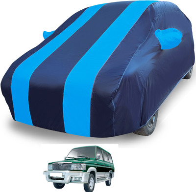 MOCKHE Car Cover For Toyota Qualis (With Mirror Pockets)(Blue)