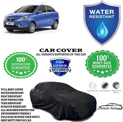 Tamanchi Autocare Car Cover For Tata Zest Quadrajet 1.3 75PS XE Diesel(Black)