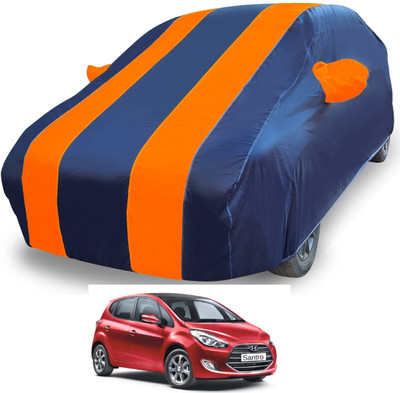 MOCKHE Car Cover For Hyundai Santro (With Mirror Pockets)(Orange)
