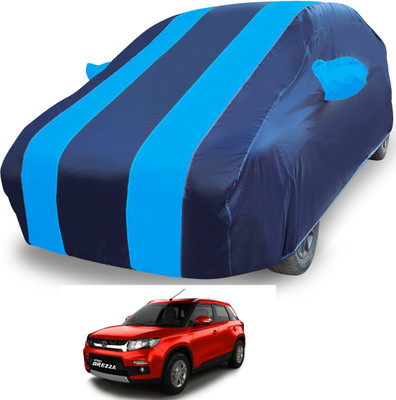 MOCKHE Car Cover For Maruti Suzuki Vitara Brezza (With Mirror Pockets)(Blue)
