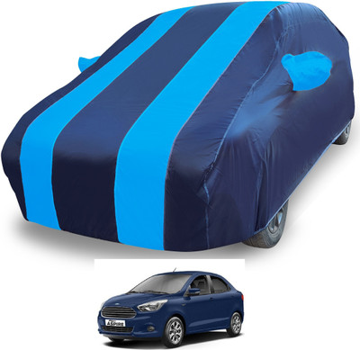 MOCKHE Car Cover For Ford Aspire (With Mirror Pockets)(Blue)