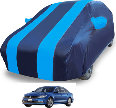MOCKHE Car Cover For Volkswagen Passat (With Mirror Pockets)(Blue)