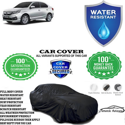 Tamanchi Autocare Car Cover For Honda Amaze V CVT Petrol(Black)