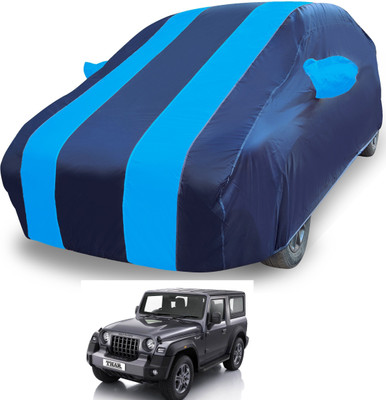 MOCKHE Car Cover For Mahindra Thar (With Mirror Pockets)(Blue)