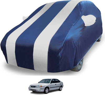 MOCKHE Car Cover For Hyundai Accent (With Mirror Pockets)(Silver)