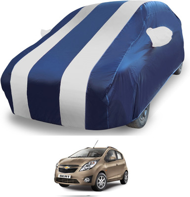MOCKHE Car Cover For Chevrolet Beat (With Mirror Pockets)(Silver)