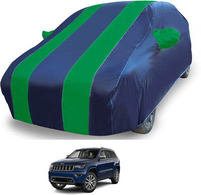 MOCKHE Car Cover For Jeep Compass (With Mirror Pockets)(Blue)
