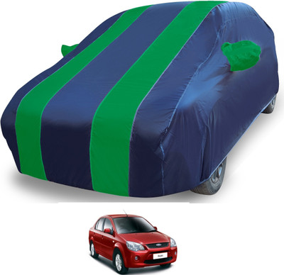 MOCKHE Car Cover For Ford Ikon (With Mirror Pockets)(Blue)