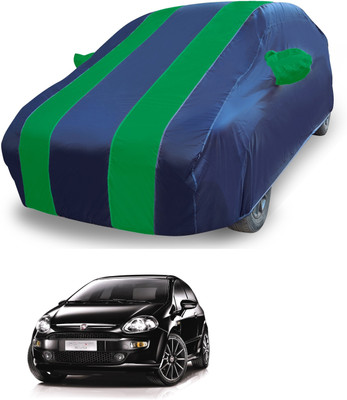 MOCKHE Car Cover For Fiat Punto Evo (With Mirror Pockets)(Blue)