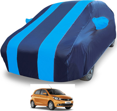 MOCKHE Car Cover For Tata Tiago (With Mirror Pockets)(Blue)