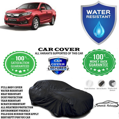 Tamanchi Autocare Car Cover For Honda Amaze VX Petrol(Black)
