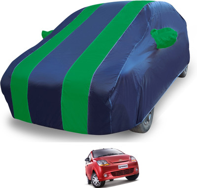 Euro Care Car Cover For Chevrolet Spark (With Mirror Pockets)(Blue)