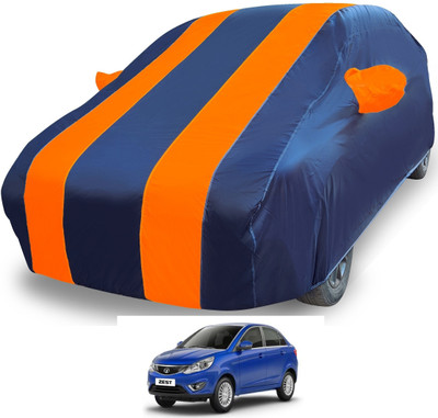 MOCKHE Car Cover For Tata Zest (With Mirror Pockets)(Orange)