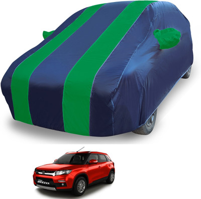 MOCKHE Car Cover For Maruti Suzuki Vitara Brezza (With Mirror Pockets)(Blue)
