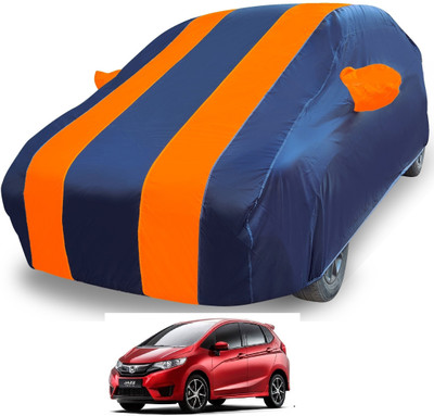 MOCKHE Car Cover For Honda Jazz (With Mirror Pockets)(Orange)