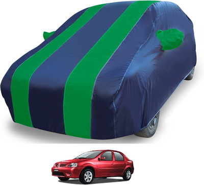 MOCKHE Car Cover For Mahindra Logan (With Mirror Pockets)(Blue)