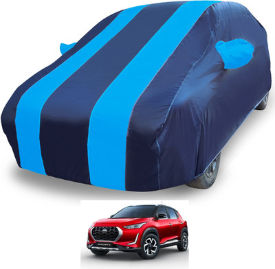 MOCKHE Car Cover For Nissan Magnite (With Mirror Pockets)(Blue)