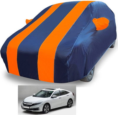 MOCKHE Car Cover For Honda Civic (With Mirror Pockets)(Orange)