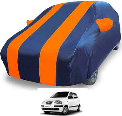 MOCKHE Car Cover For Hyundai Santro Xing (With Mirror Pockets)(Orange)