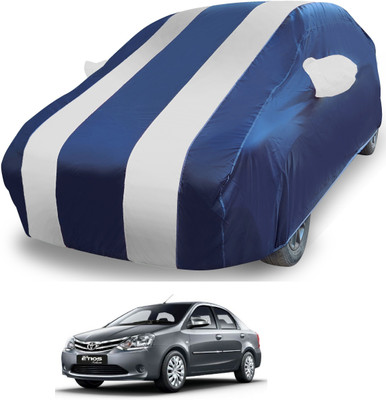 MOCKHE Car Cover For Toyota Etios (With Mirror Pockets)(Silver)