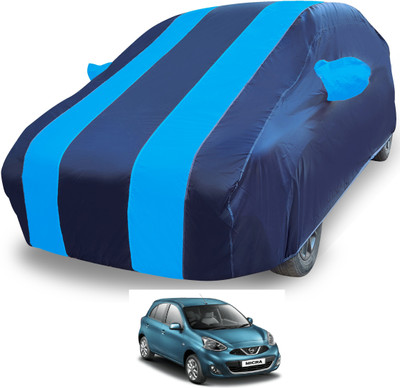 MOCKHE Car Cover For Nissan Micra (With Mirror Pockets)(Blue)