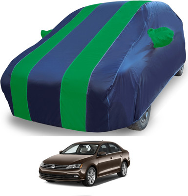 MOCKHE Car Cover For Volkswagen Jetta (With Mirror Pockets)(Blue)