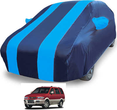 MOCKHE Car Cover For Chevrolet Tavera (With Mirror Pockets)(Blue)