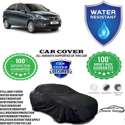 Tamanchi Autocare Car Cover For Tata Zest Revotron 1.2 XT Petrol(Black)