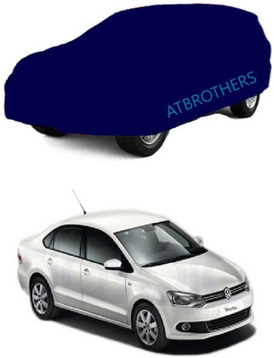 ATBROTHERS Car Cover For Volkswagen Vento (Without Mirror Pockets)(Blue)
