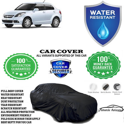 Tamanchi Autocare Car Cover For Maruti Suzuki Swift Dzire VXI AT Optional(Black)
