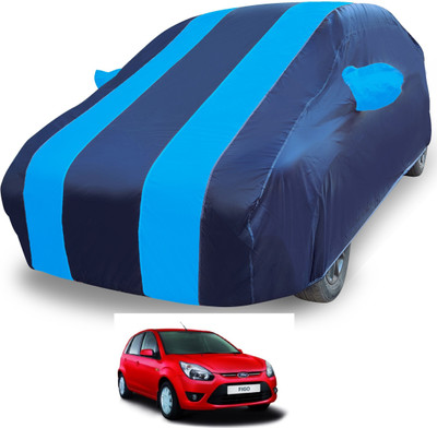 MOCKHE Car Cover For Ford Figo (With Mirror Pockets)(Blue)