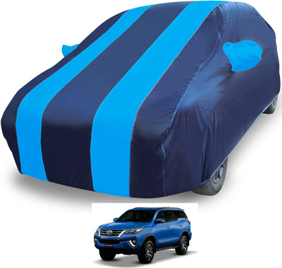 MOCKHE Car Cover For Toyota Fortuner (With Mirror Pockets)(Blue)