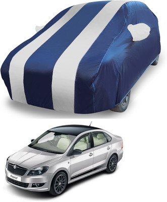 MOCKHE Car Cover For Skoda Rapid (With Mirror Pockets)(Silver)