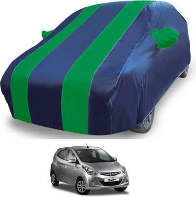 MOCKHE Car Cover For Hyundai Eon (With Mirror Pockets)(Blue)