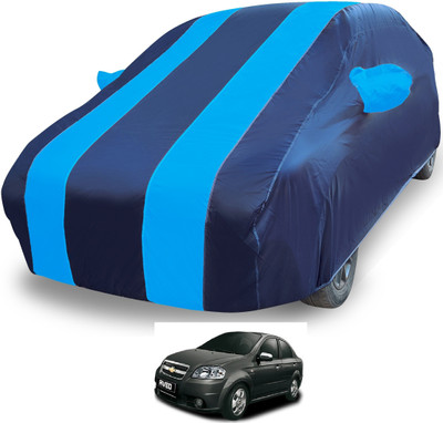 MOCKHE Car Cover For Chevrolet Aveo (With Mirror Pockets)(Blue)