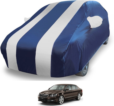 MOCKHE Car Cover For Skoda Superb (With Mirror Pockets)(Silver)