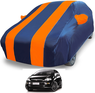 MOCKHE Car Cover For Fiat Punto Evo (With Mirror Pockets)(Orange)