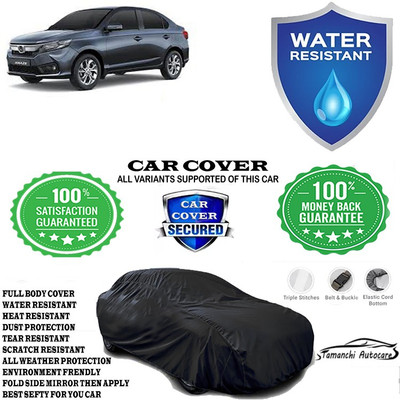 Tamanchi Autocare Car Cover For Honda Amaze V Petrol(Black)
