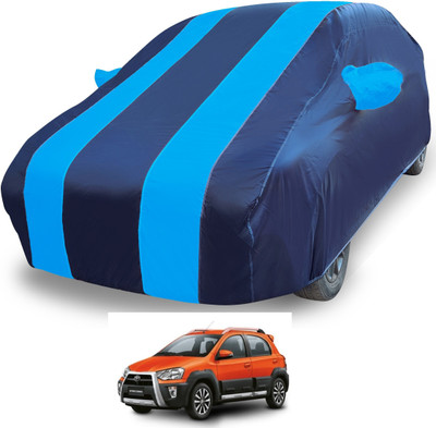 MOCKHE Car Cover For Toyota Etios Cross (With Mirror Pockets)(Blue)